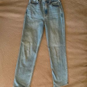 Light Wash Straight Leg Jeans